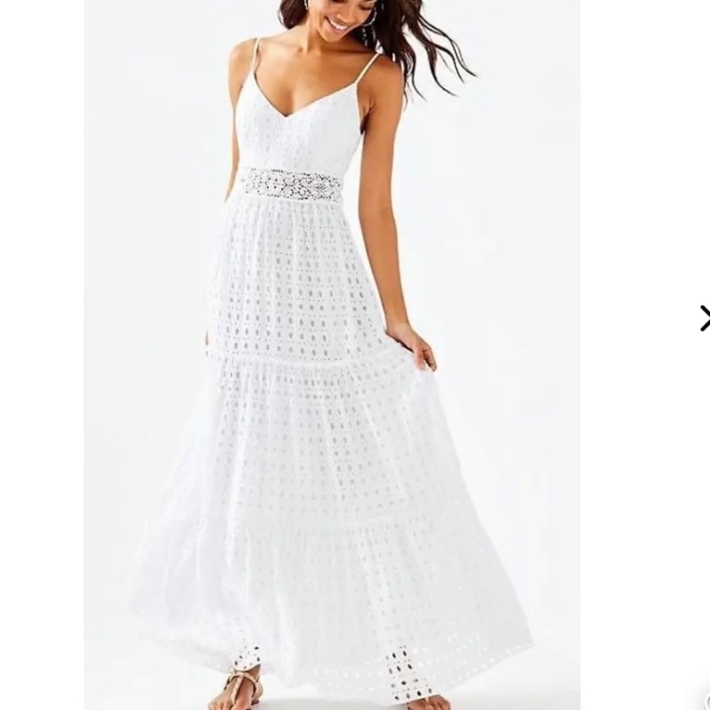 Lilly Pulitzer White Melody Maxi Dress Size 2. Never been worn